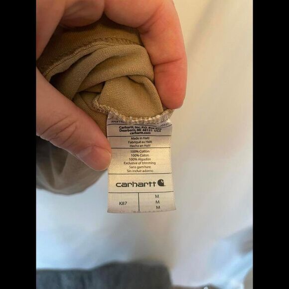 Carhartt Brown Pocket Tee Shirt Brown Mens Size Medium - Picture 5 of 7